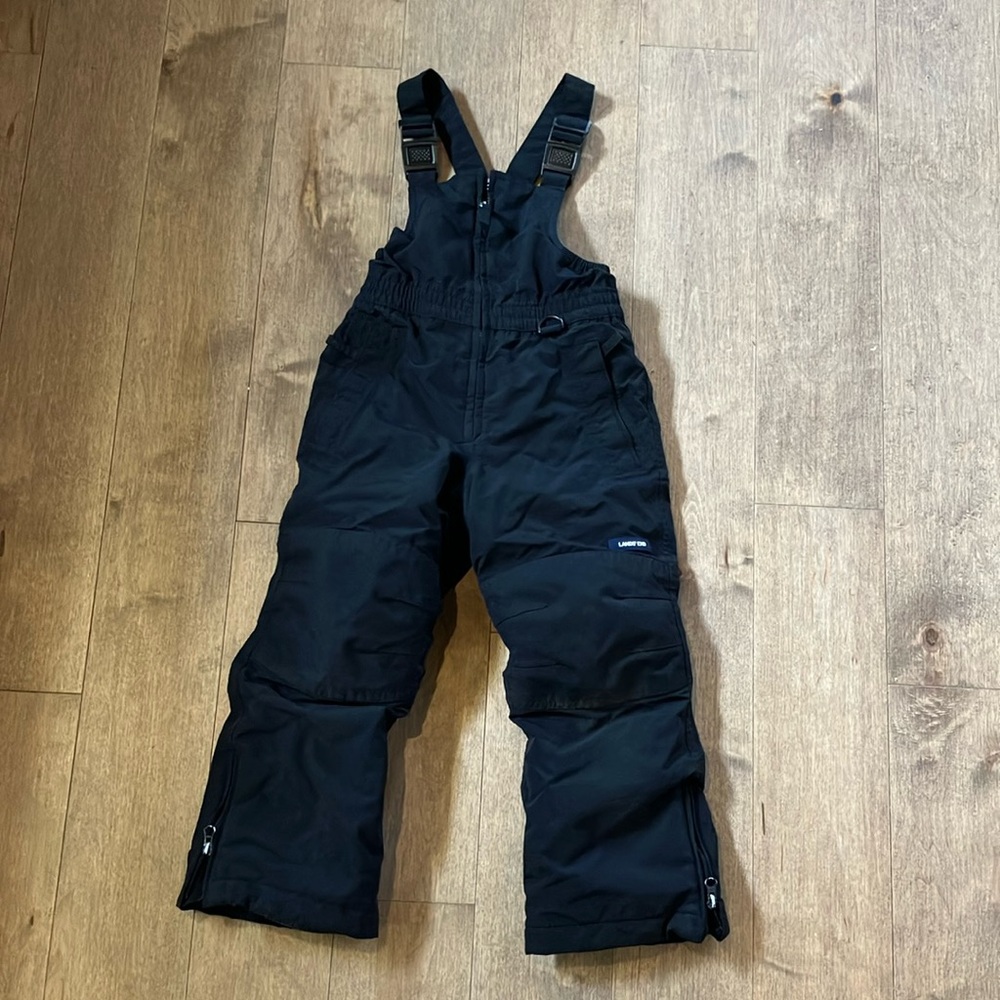Lands’ End Black Ski Overalls with Adjustable Straps